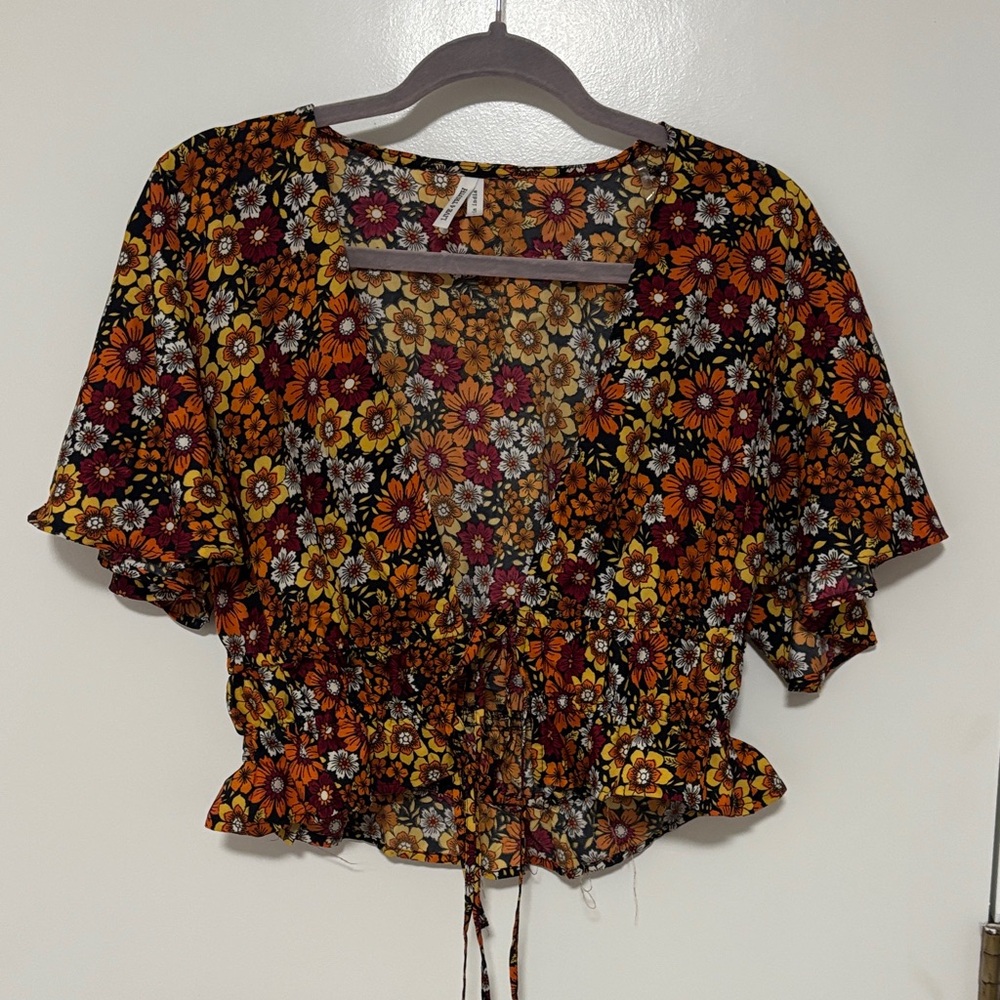 Live 4 Truth Floral Blouse - Red, Yellow, Black